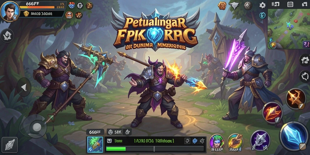 Tampilan gameplay seru di dunia fantasi 666FF.