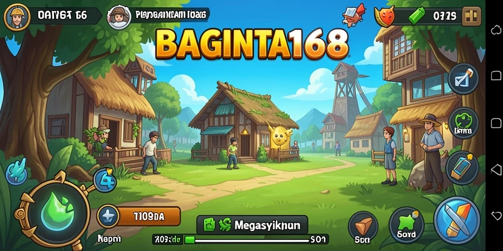 Tampilan gameplay BAGINTA168 yang memukau dengan karakter sedang beraksi.