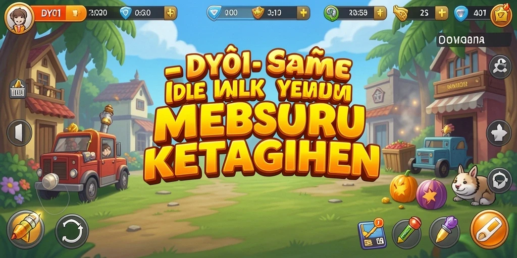 Tampilan gameplay seru DY01 dengan fitur Idle yang menarik.