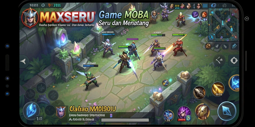 Tampilan gameplay seru dari MAXSERU yang penuh strategi dan aksi.