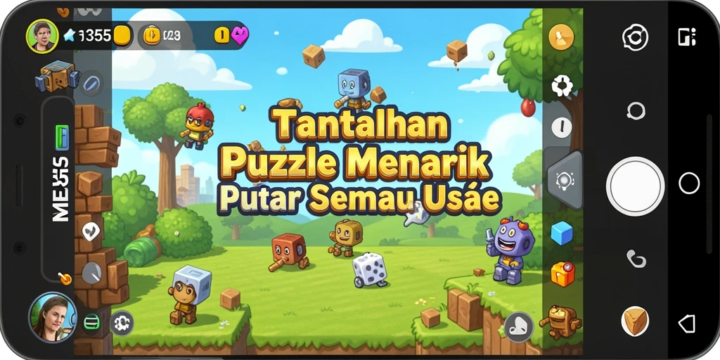 Tampilan gameplay ME355 dengan berbagai level puzzle yang menantang.