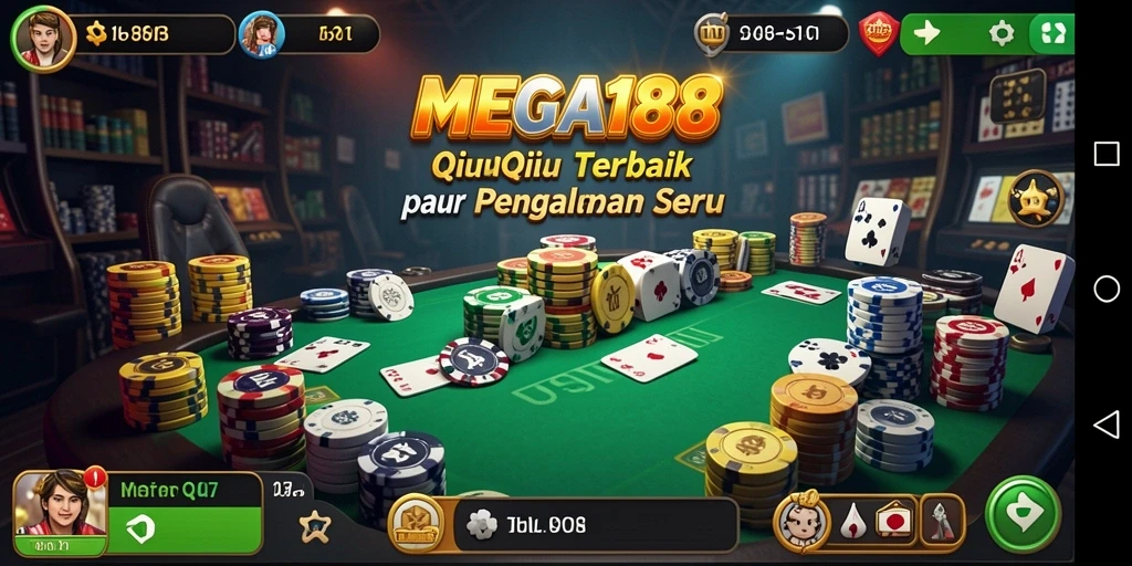 Screenshot MEGA188 menampilkan fitur gameplay QiuQiu yang mengasyikkan.