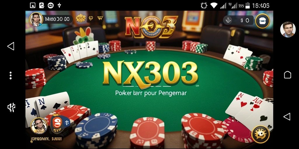 Tangkapan layar menunjukkan gameplay seru dalam permainan Poker.