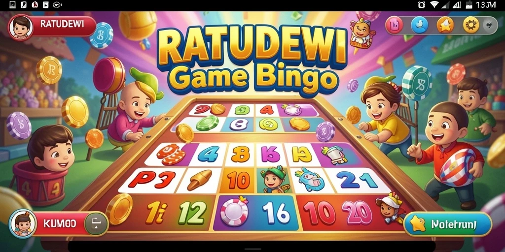 Tampilan permainan Bingo di RATUDEWI yang seru dan interaktif.