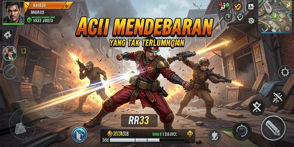 Screenshot menampilkan aksi mendebarkan dari gameplay RR33.