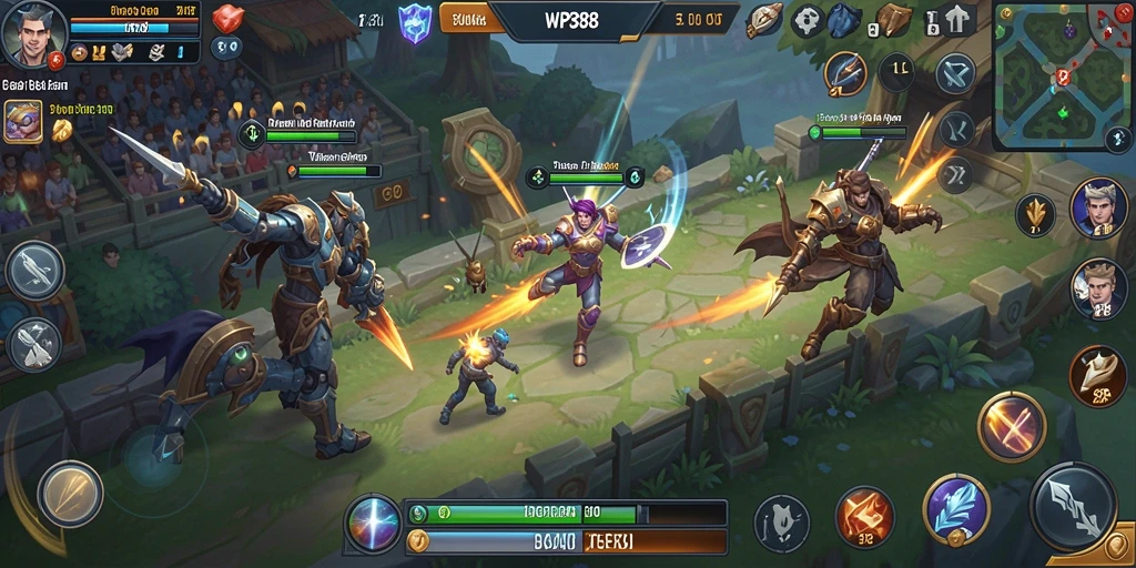 Tampilan gameplay WP888 dengan taktik pertempuran yang mendebarkan.